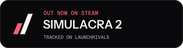 Dark launch badge for SIMULACRA 2