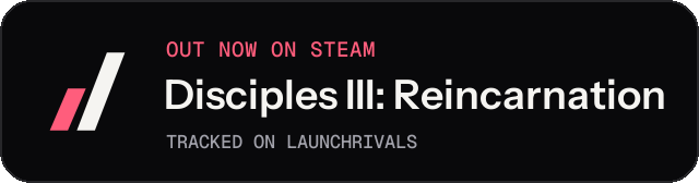 Dark launch badge for Disciples III: Reincarnation