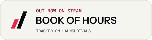 Light launch badge for BOOK OF HOURS