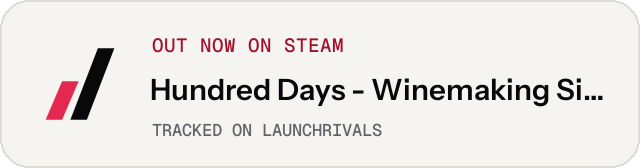 Light launch badge for Hundred Days - Winemaking Simulator