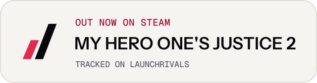 Light launch badge for MY HERO ONE'S JUSTICE 2