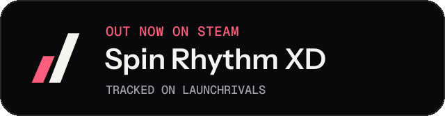 Dark launch badge for Spin Rhythm XD
