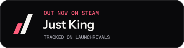 Dark launch badge for Just King