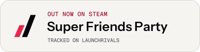 Light launch badge for Super Friends Party