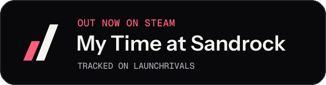Dark launch badge for My Time at Sandrock