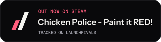 Dark launch badge for Chicken Police - Paint it RED!