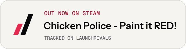 Light launch badge for Chicken Police - Paint it RED!