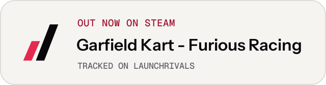 Light launch badge for Garfield Kart - Furious Racing