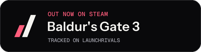 Dark launch badge for Baldur's Gate 3