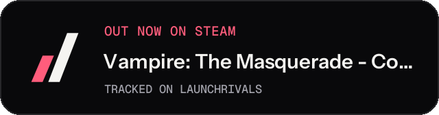 Dark launch badge for Vampire: The Masquerade - Coteries of New York