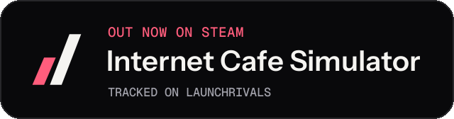 Dark launch badge for Internet Cafe Simulator
