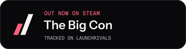 Dark launch badge for The Big Con