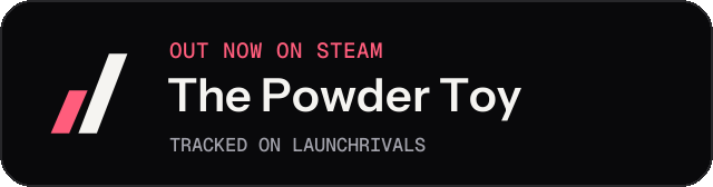 Dark launch badge for The Powder Toy
