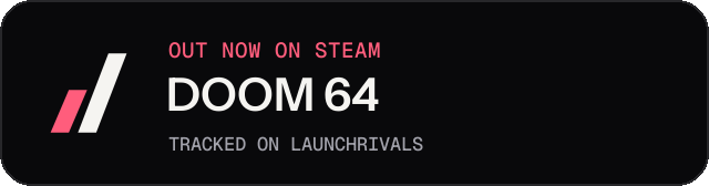 Dark launch badge for DOOM 64