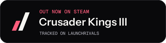 Dark launch badge for Crusader Kings III