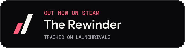 Dark launch badge for The Rewinder