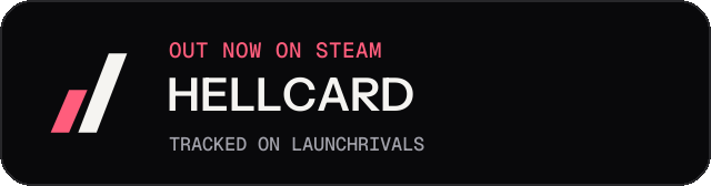 Dark launch badge for HELLCARD
