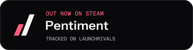 Dark launch badge for Pentiment