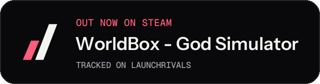 Dark launch badge for WorldBox - God Simulator