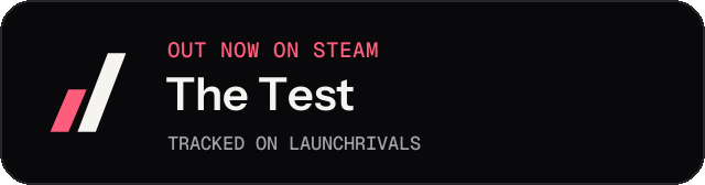 Dark launch badge for The Test