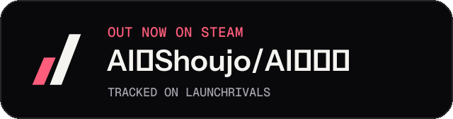 Dark launch badge for AI＊Shoujo/AI＊少女