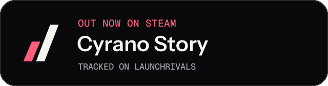 Dark launch badge for Cyrano Story