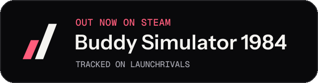 Dark launch badge for Buddy Simulator 1984