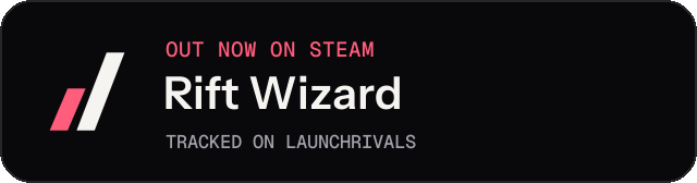 Dark launch badge for Rift Wizard