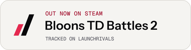 Light launch badge for Bloons TD Battles 2