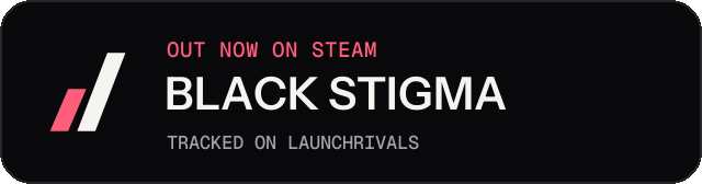 Dark launch badge for BLACK STIGMA