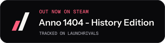 Dark launch badge for Anno 1404 - History Edition