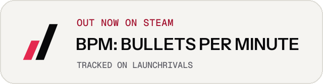 Light launch badge for BPM: BULLETS PER MINUTE
