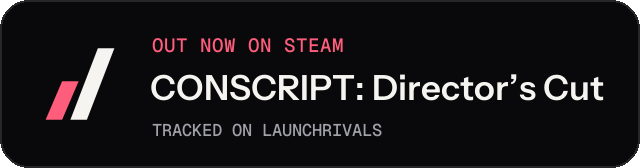 Dark launch badge for CONSCRIPT: Director’s Cut