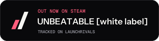 Dark launch badge for UNBEATABLE [white label]