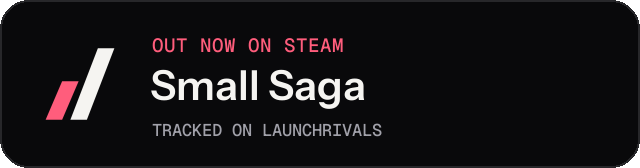 Dark launch badge for Small Saga