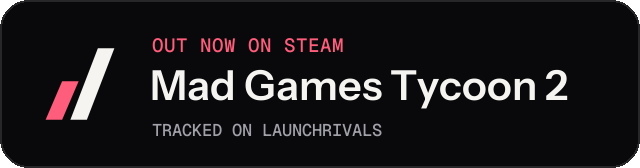 Dark launch badge for Mad Games Tycoon 2
