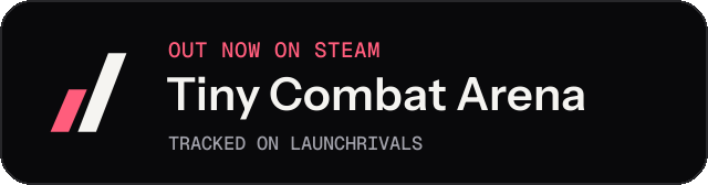 Dark launch badge for Tiny Combat Arena