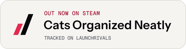 Light launch badge for Cats Organized Neatly