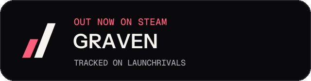 Dark launch badge for GRAVEN