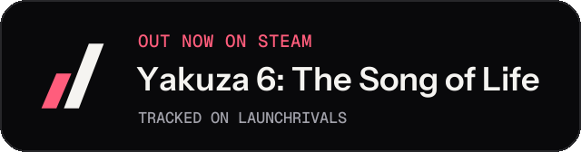 Dark launch badge for Yakuza 6: The Song of Life
