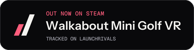 Dark launch badge for Walkabout Mini Golf VR
