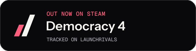 Dark launch badge for Democracy 4