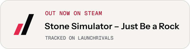 Light launch badge for Stone Simulator – Just Be a Rock