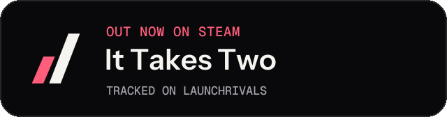 Dark launch badge for It Takes Two