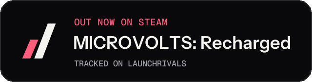 Dark launch badge for MICROVOLTS: Recharged