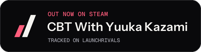Dark launch badge for CBT With Yuuka Kazami