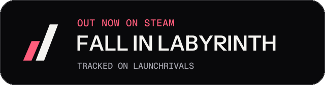 Dark launch badge for FALL IN LABYRINTH