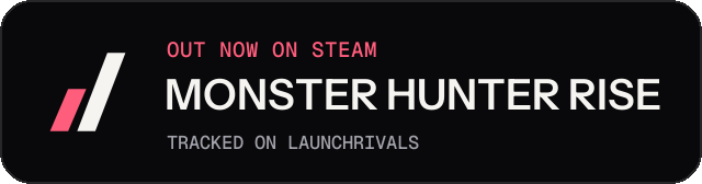 Dark launch badge for MONSTER HUNTER RISE