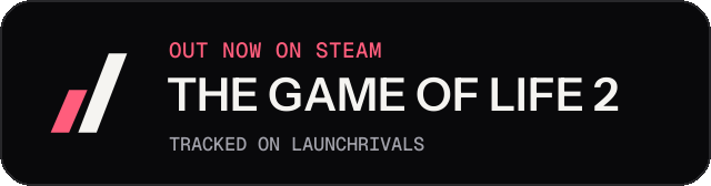 Dark launch badge for THE GAME OF LIFE 2