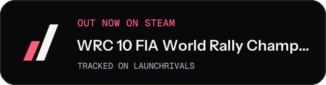 Dark launch badge for WRC 10 FIA World Rally Championship